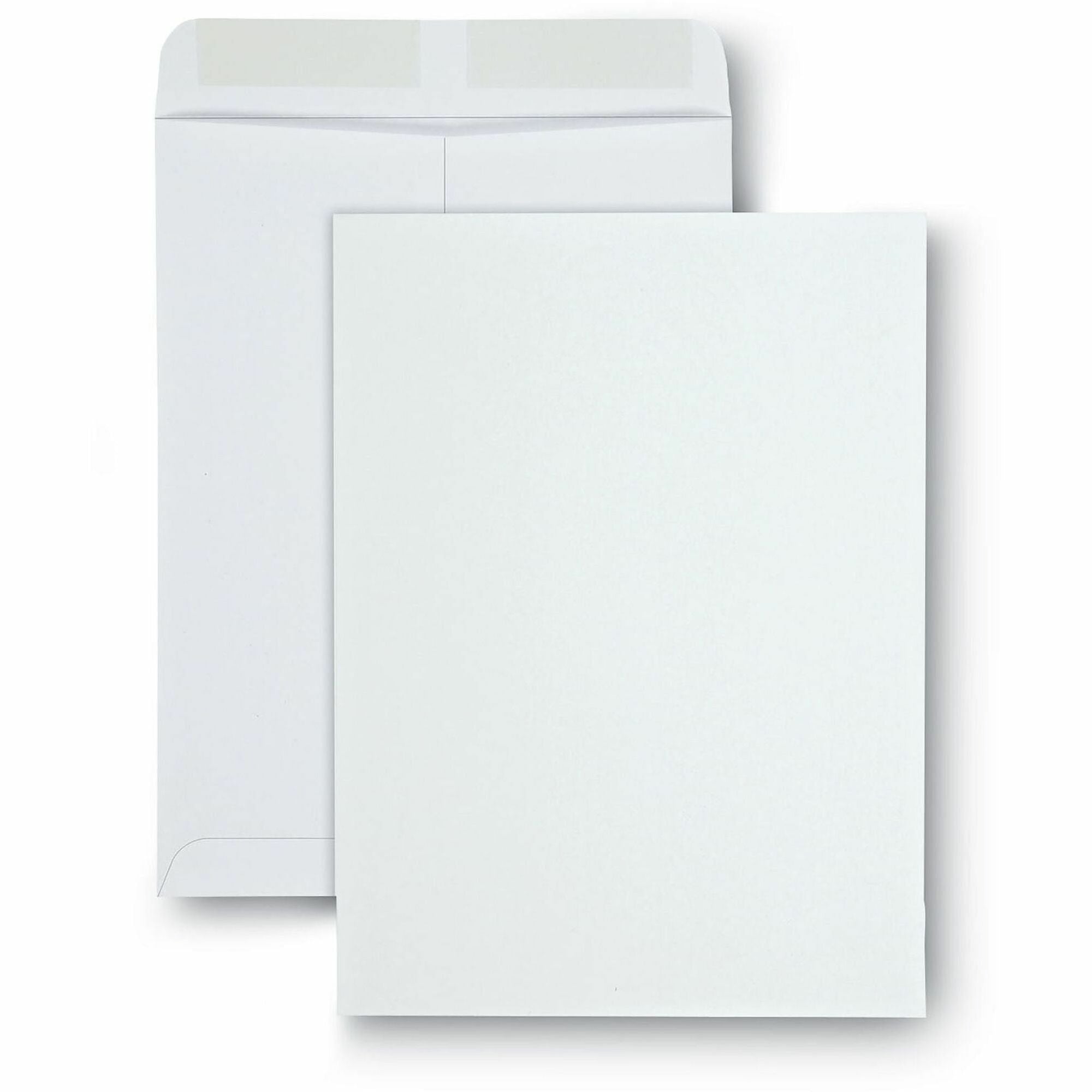 Catalog Envelope, 28 lb Bond Weight Paper, #10 1/2, Square Flap, Gummed Closure, 9 x 12, White, 100/Box