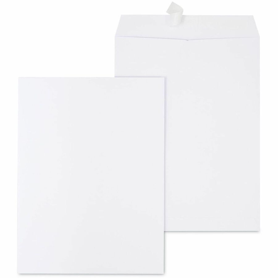 EasyClose Catalog Envelope, #10 1/2, Square Flap, Self-Adhesive Closure, 9 x 12, White, 250/Box
