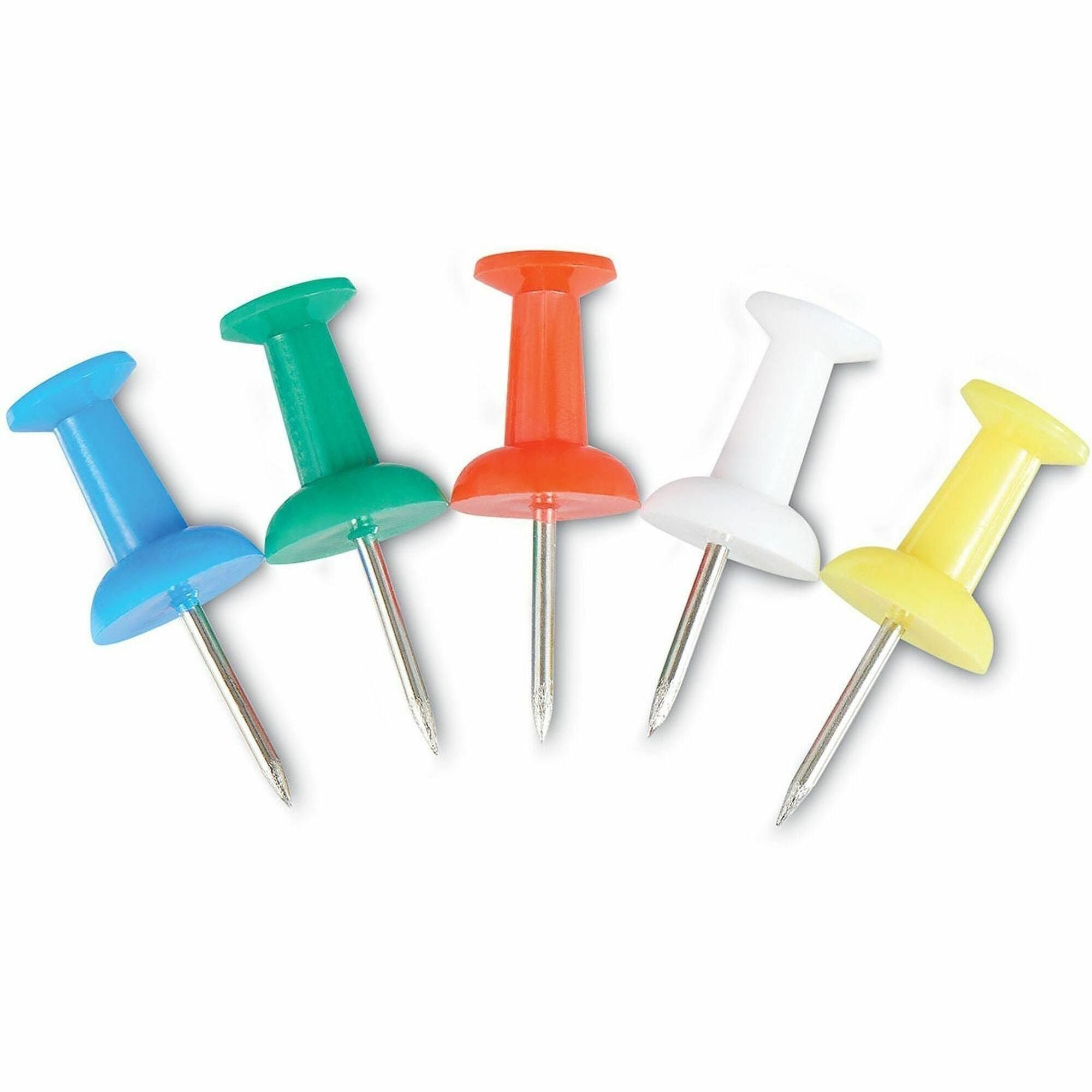 Colored Push Pins, Plastic, Assorted, 0.38", 400/Pack
