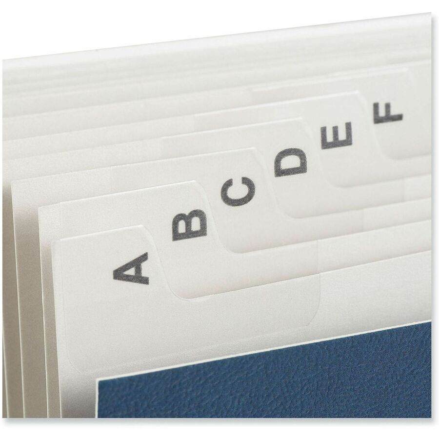 Expanding Desk File, 20 Dividers, Alpha Index, Letter Size, Blue Cover