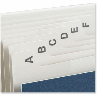 Expanding Desk File, 20 Dividers, Alpha Index, Letter Size, Blue Cover