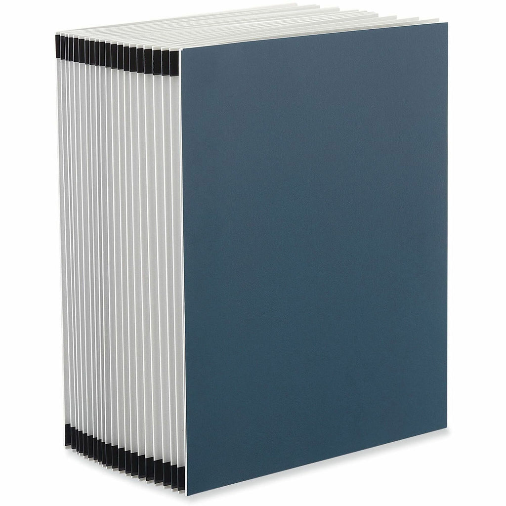 Expanding Desk File, 20 Dividers, Alpha Index, Letter Size, Blue Cover