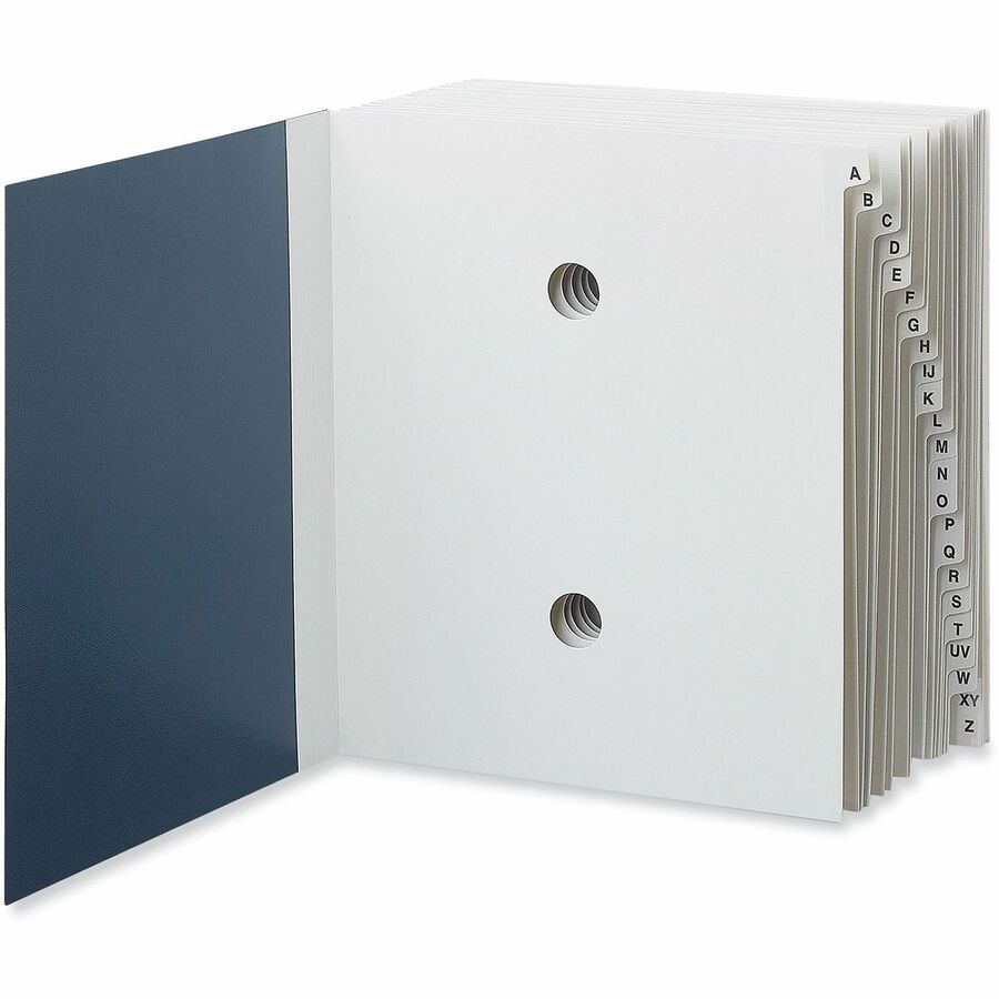 Expanding Desk File, 20 Dividers, Alpha Index, Letter Size, Blue Cover