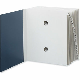 Expanding Desk File, 20 Dividers, Alpha Index, Letter Size, Blue Cover