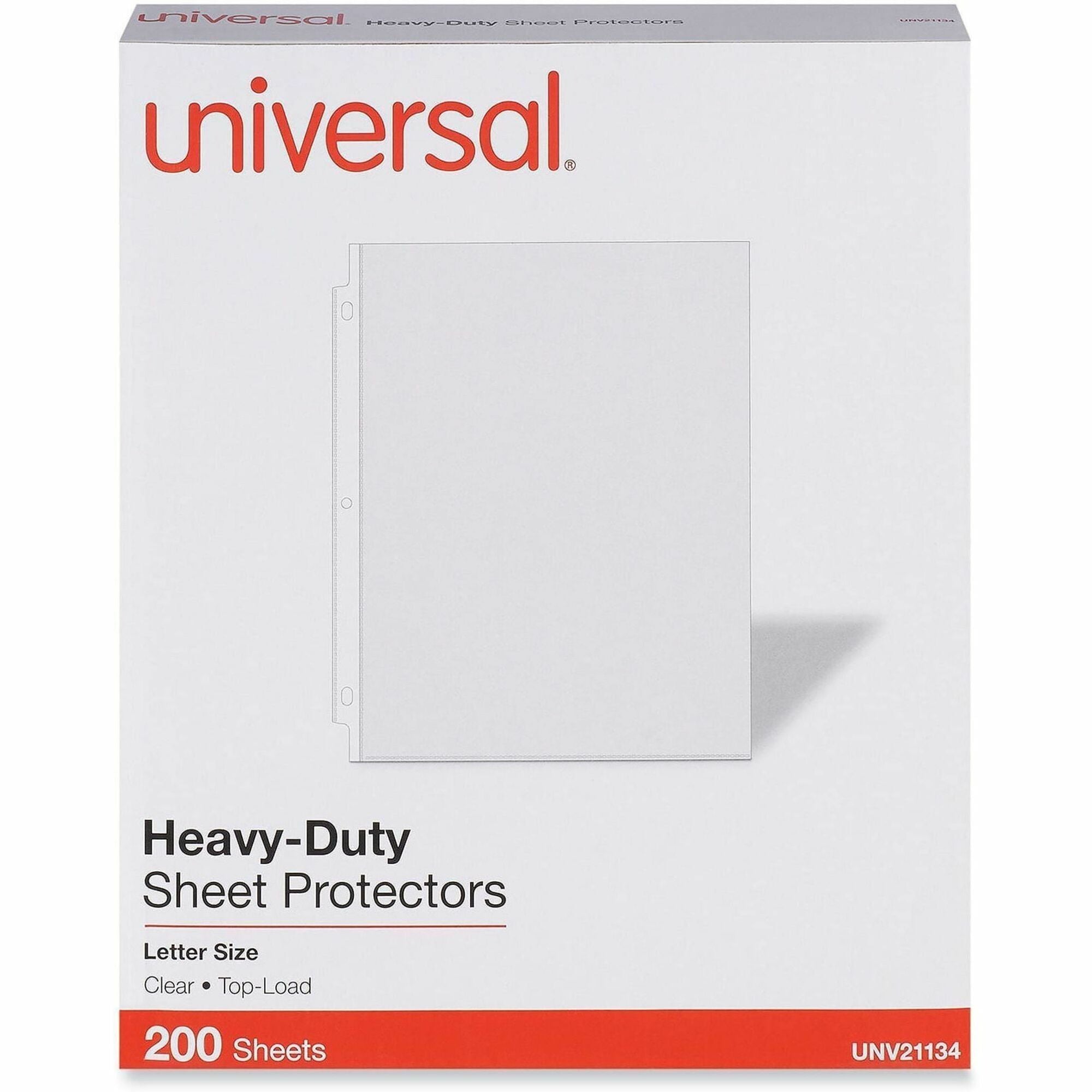 Top-Load Poly Sheet Protectors, Heavy Gauge, Letter Size, Clear, 200/Pack