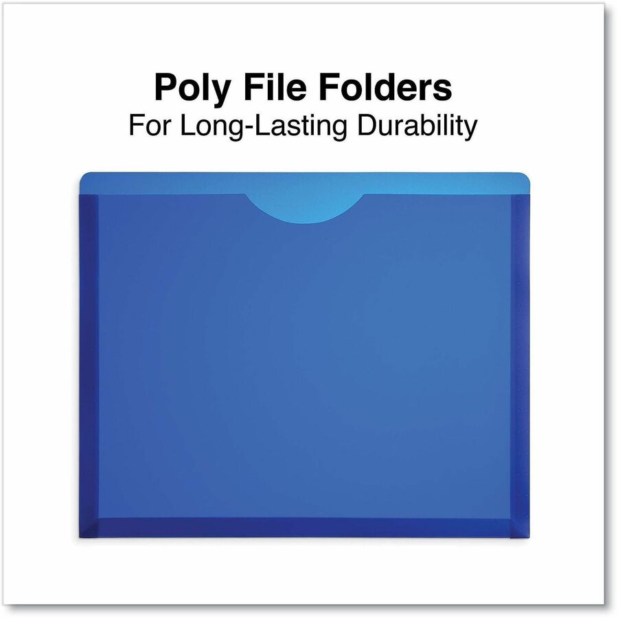 Expanding Poly File Jackets, 1 Section, Straight Tab, Letter Size, Assorted, 10/Pack