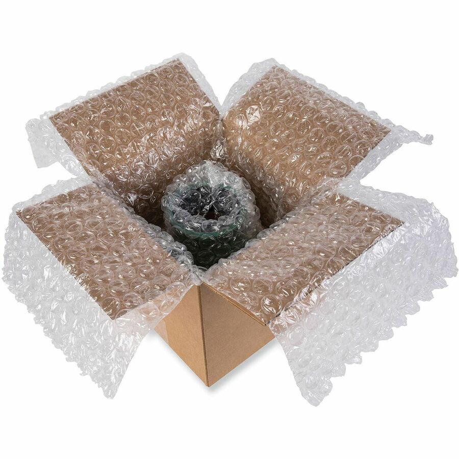 Bubble Packaging, 0.5" Thick, 12" x 60 ft, Perforated Every 12", Clear
