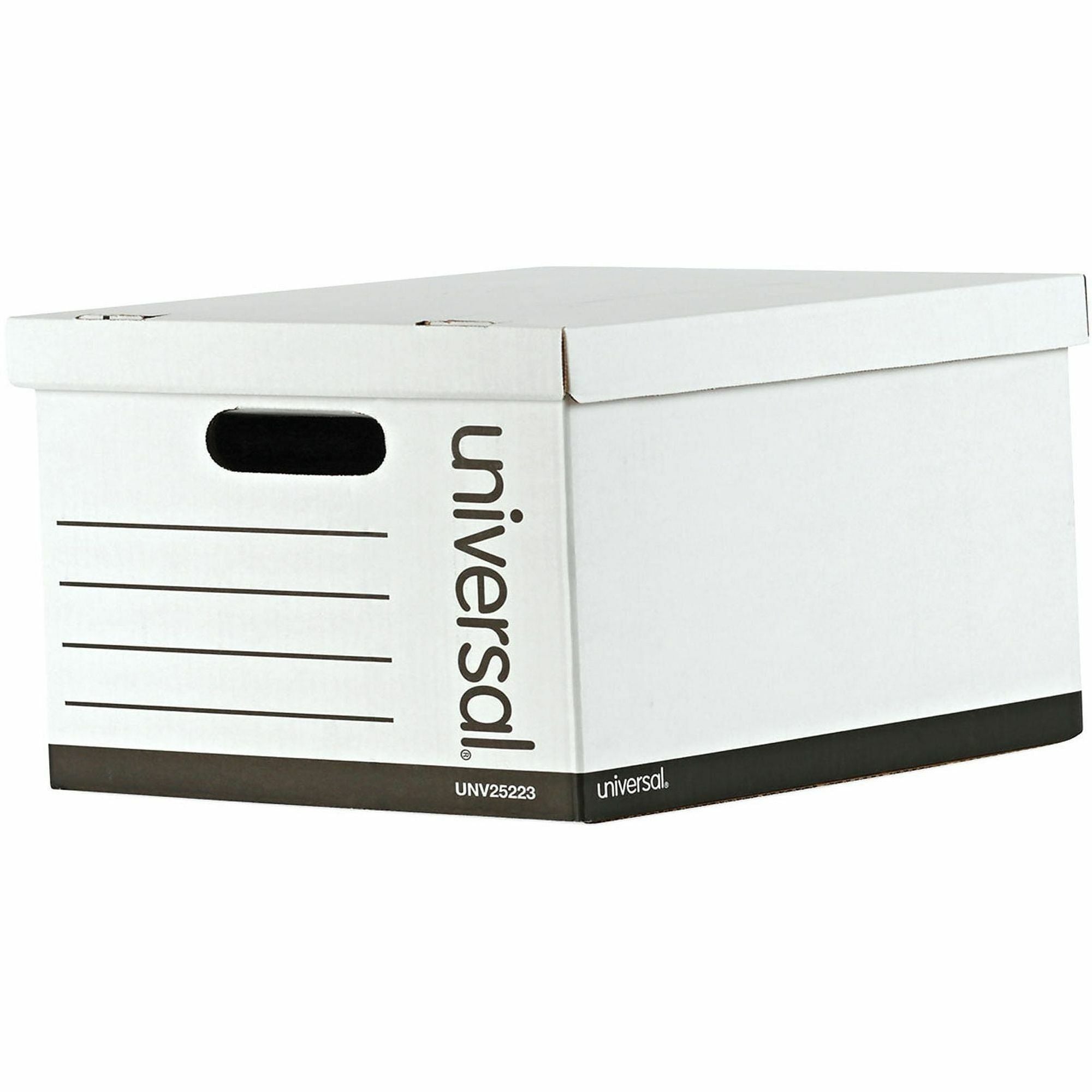 Basic-Duty Economy Record Storage Boxes, Letter/Legal Files, 12" x 15" x 10", White, 10/Carton