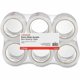 Extra-Wide Moving and Storage Packing Tape, 3" Core, 2.83" x 54.7 yd, Clear, 6/Pack