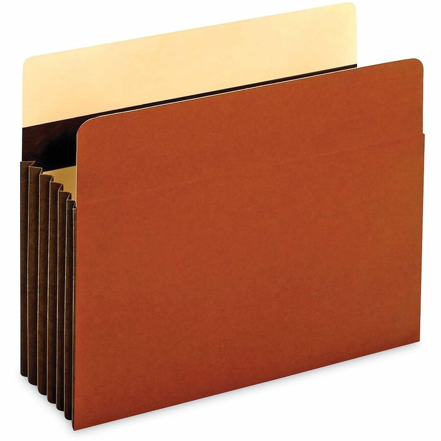 Redrope Expanding File Pockets, 7" Expansion, Letter Size, Brown, 5/Box