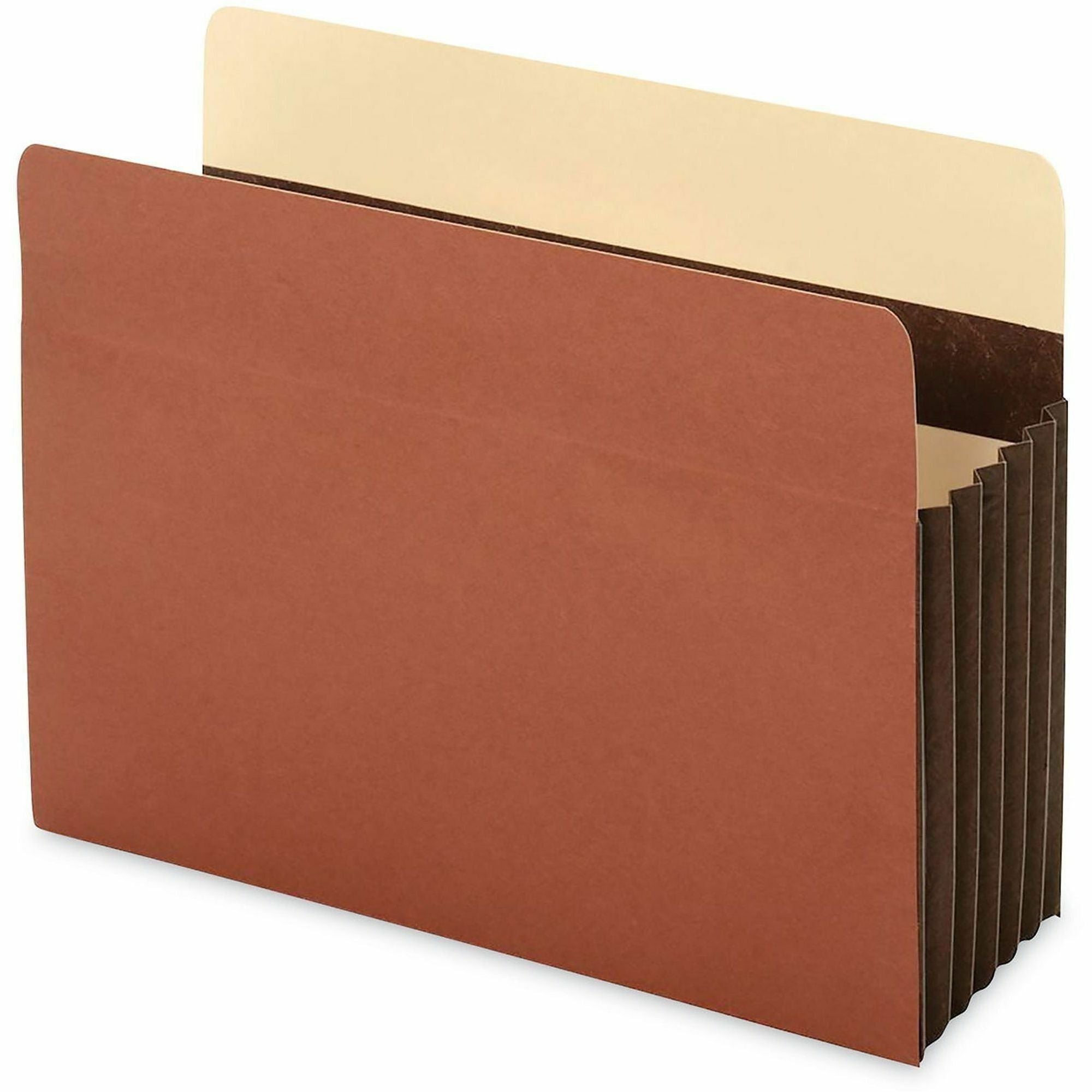 Redrope Expanding File Pockets, 7" Expansion, Letter Size, Brown, 5/Box