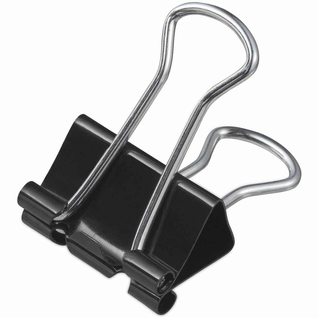 Binder Clip Zip-Seal Bag Value Pack, Medium, Black/Silver, 36/Pack