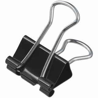 Binder Clip Zip-Seal Bag Value Pack, Medium, Black/Silver, 36/Pack