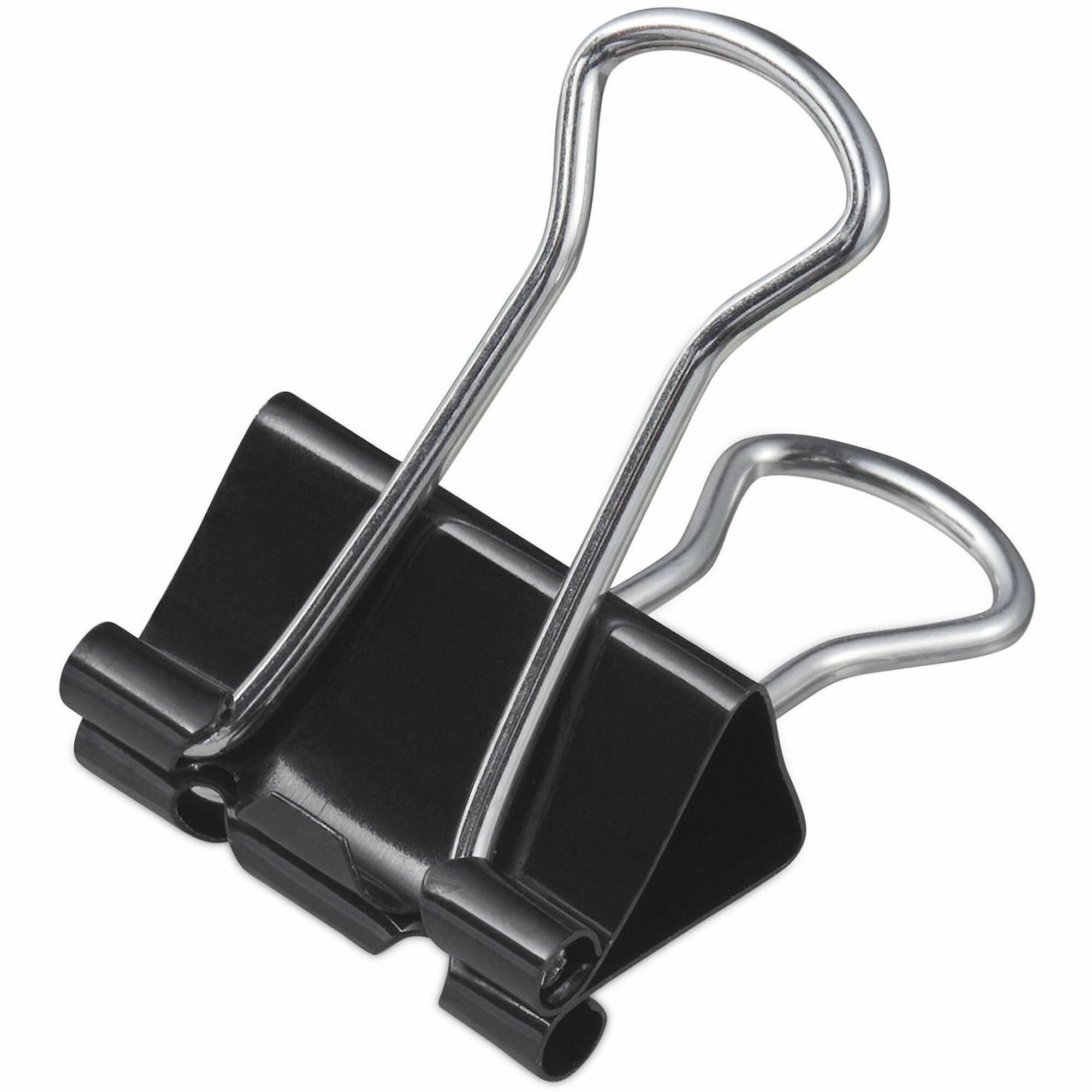 Binder Clip Zip-Seal Bag Value Pack, Medium, Black/Silver, 36/Pack