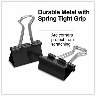 Binder Clip Zip-Seal Bag Value Pack, Medium, Black/Silver, 36/Pack