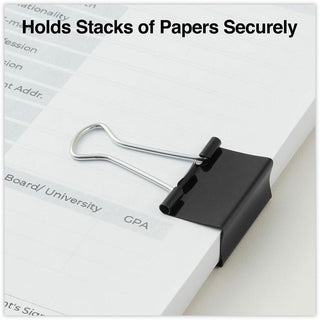 Binder Clip Zip-Seal Bag Value Pack, Medium, Black/Silver, 36/Pack