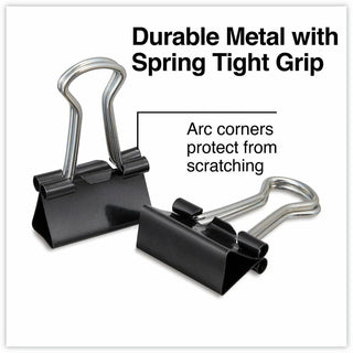 Binder Clip Value Pack, Mini, Black/Silver, 36/Box
