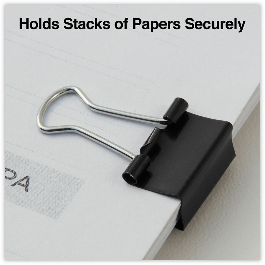 Binder Clip Value Pack, Mini, Black/Silver, 36/Box