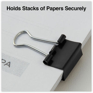 Binder Clip Value Pack, Mini, Black/Silver, 36/Box