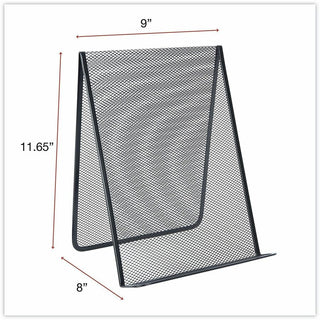 Metal Mesh Document Holder Free Standing, 35 Sheet Capacity, Metal, Black
