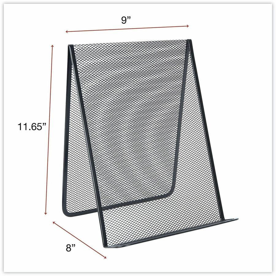 Metal Mesh Document Holder Free Standing, 35 Sheet Capacity, Metal, Black