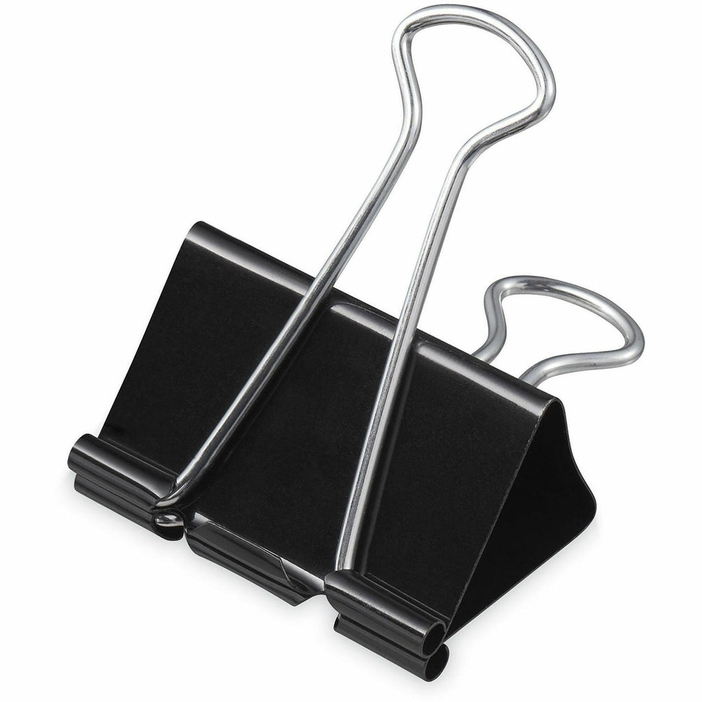 Binder Clip Zip-Seal Bag Value Pack, Mini, Black/Silver, 144/Pack