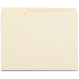 Top Tab File Folders, 1/3-Cut Tabs: Assorted, Letter Size, 0.75" Expansion, Manila, 50/Box