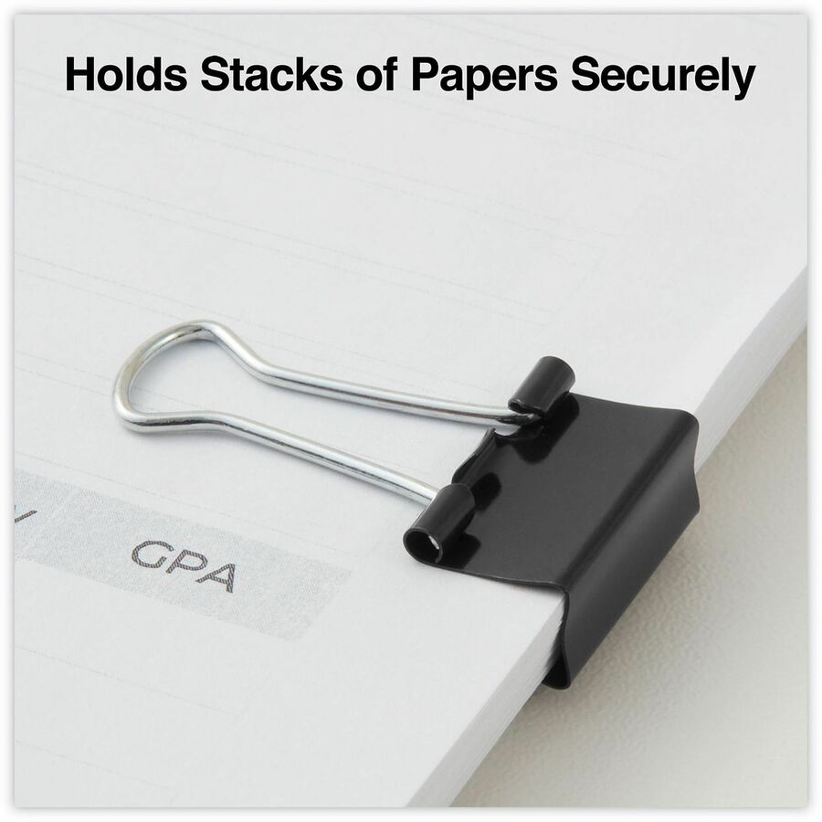 Binder Clips Value Pack, Small, Black/Silver, 36/Box