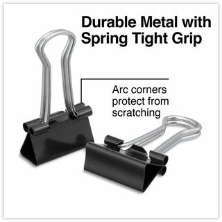 Binder Clips Value Pack, Small, Black/Silver, 36/Box
