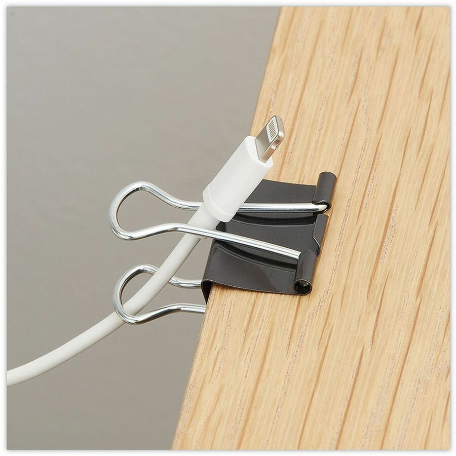 Binder Clips Value Pack, Small, Black/Silver, 36/Box
