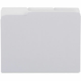 Top Tab File Folders, 1/3-Cut Tabs: Assorted, Letter Size, 0.75" Expansion, Gray, 100/Box
