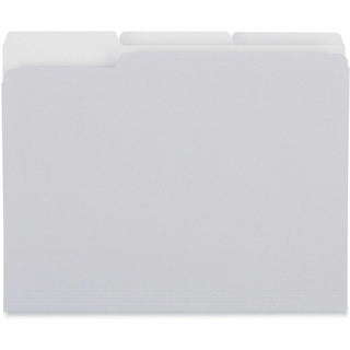 Top Tab File Folders, 1/3-Cut Tabs: Assorted, Letter Size, 0.75" Expansion, Gray, 100/Box