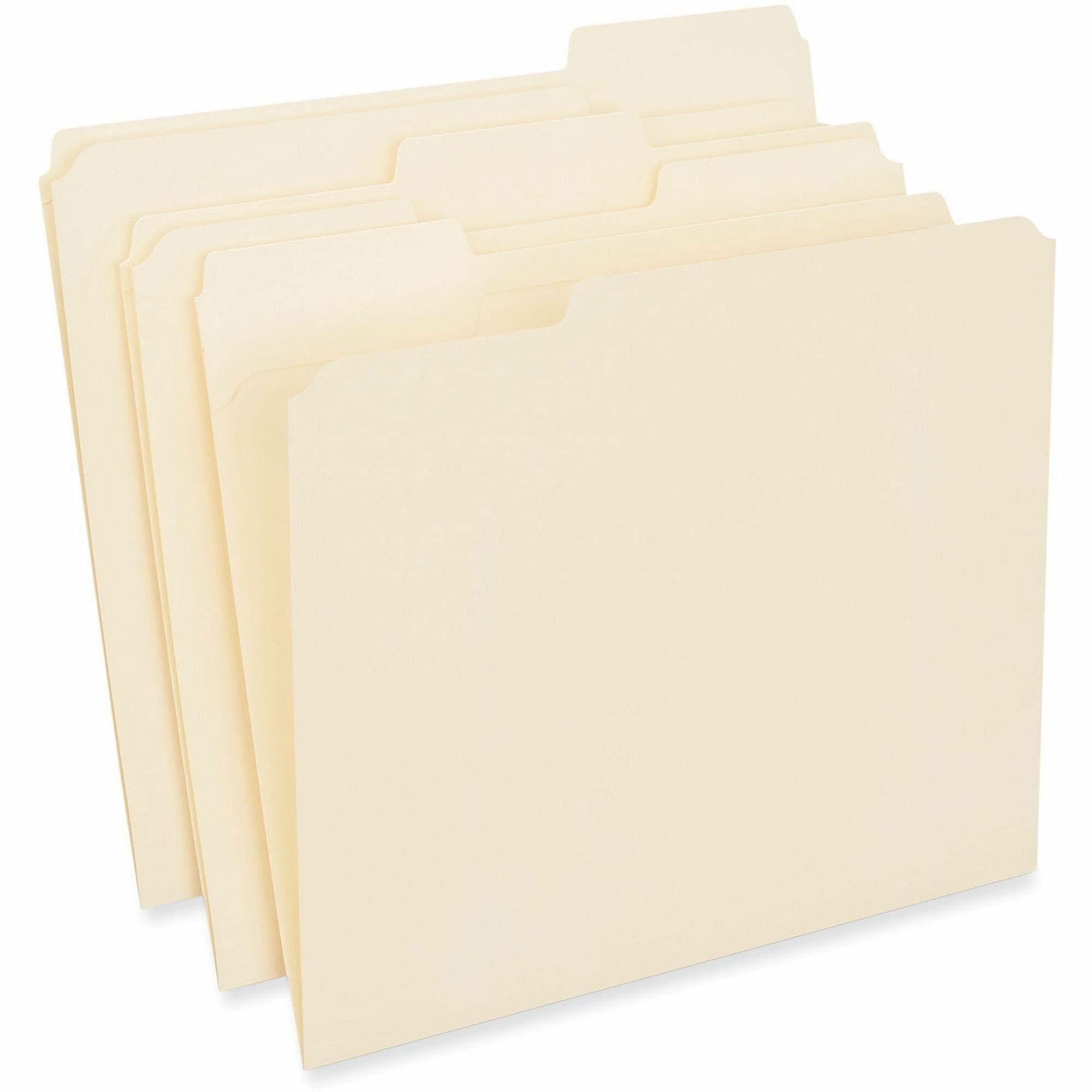 Reinforced Top Tab File Folders, 1/3-Cut Tabs: Assorted, Letter Size, 0.75" Expansion, Manila, 250/Carton