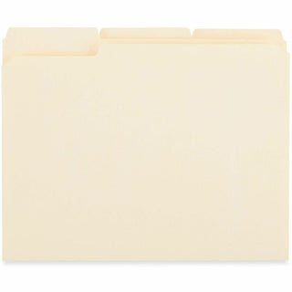Reinforced Top Tab File Folders, 1/3-Cut Tabs: Assorted, Letter Size, 0.75" Expansion, Manila, 250/Carton