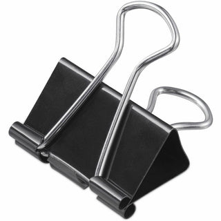 Binder Clips with Storage Tub, Mini, Black/Silver, 60/Pack