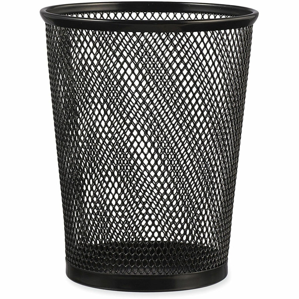 Jumbo Steel Mesh Pencil Cup, 4.38" Diameter x 5.38"h, Black