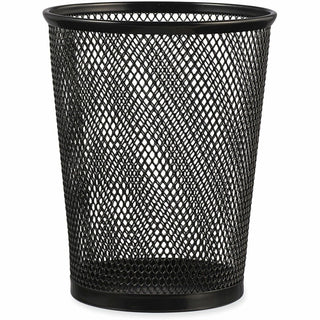 Jumbo Steel Mesh Pencil Cup, 4.38" Diameter x 5.38"h, Black