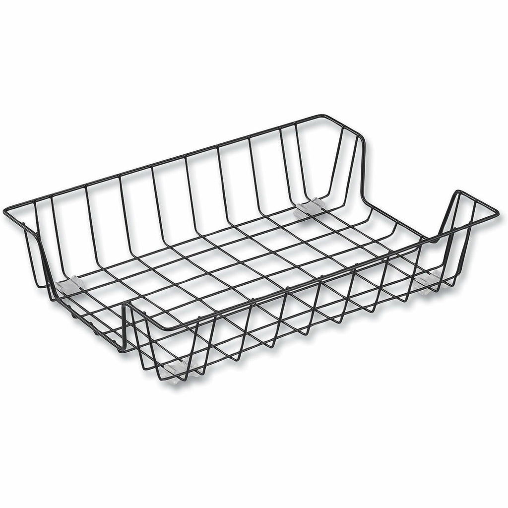 Wire Metal Letter Tray, 1 Section, Letter Size Files, 10" x 14.13" x 3", Black
