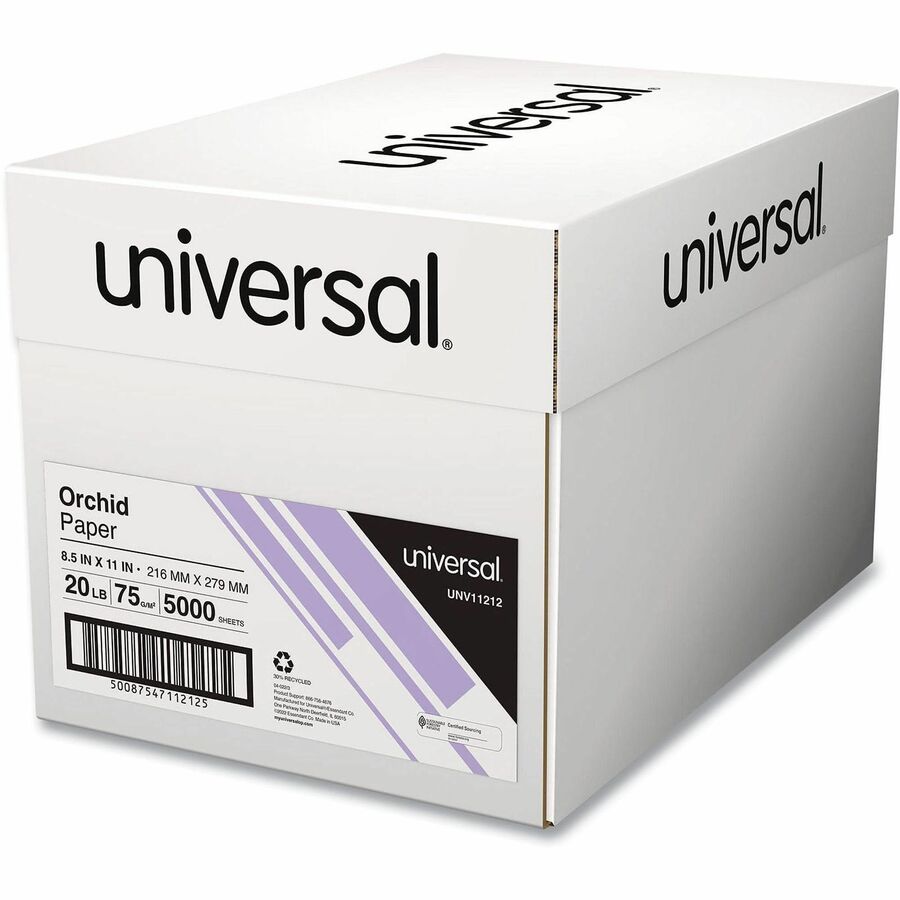 Deluxe Colored Paper, 20 lb Bond Weight, 8.5 x 11, Orchid, 500 Sheets/Ream, 10 Reams/Carton
