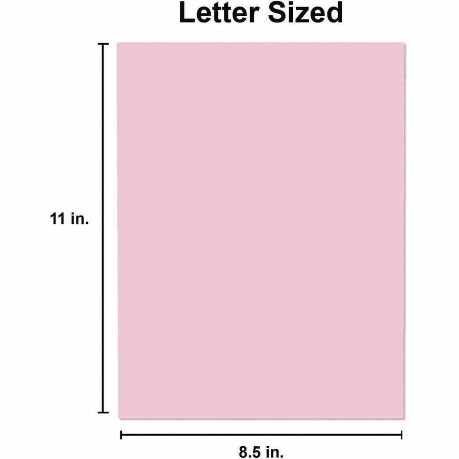 Deluxe Colored Paper, 20 lb Bond Weight, 8.5 x 11, Pink, 500 Sheets/Ream, 10 Reams/Carton