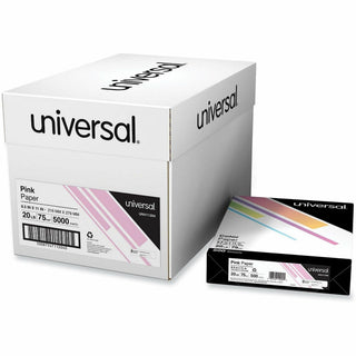 Deluxe Colored Paper, 20 lb Bond Weight, 8.5 x 11, Pink, 500 Sheets/Ream, 10 Reams/Carton