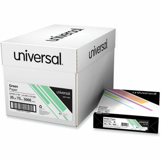 Deluxe Colored Paper, 20 lb Bond Weight, 8.5 x 11, Green, 500 Sheets/Ream, 10 Reams/Carton