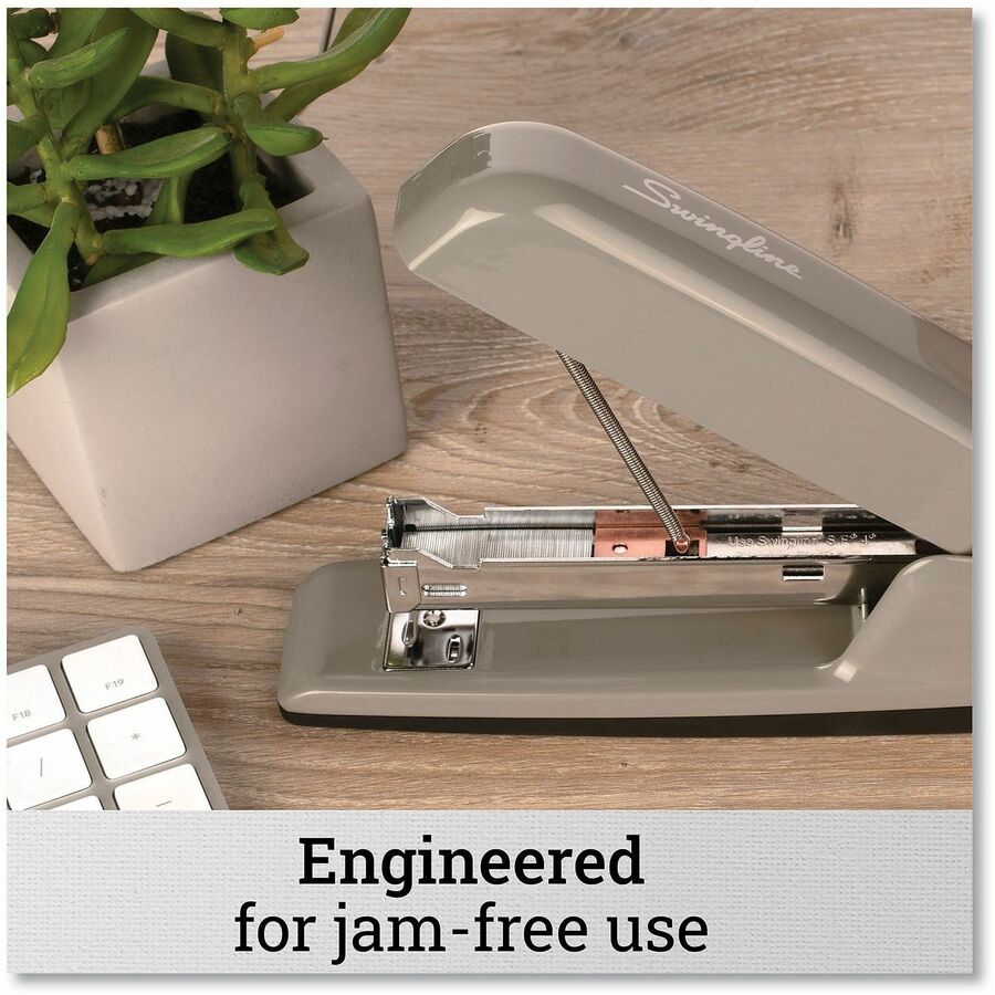 747 Business Full Strip Desk Stapler, 30-Sheet Capacity, Steel Gray