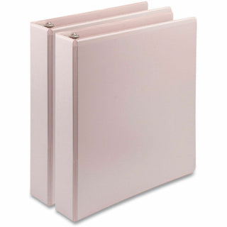 Earth's Choice Plant-Based BOHO D-Ring View Binders, 1.5" Capacity, 11 x 8.5, Rose, 2/Pack