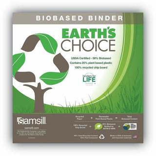 Earth's Choice Plant-Based BOHO D-Ring View Binders, 1.5" Capacity, 11 x 8.5, Rose, 2/Pack