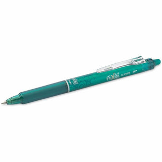 FriXion Clicker Erasable Gel Pen, Retractable, Fine 0.7 mm, Green Ink, Green Barrel, Dozen