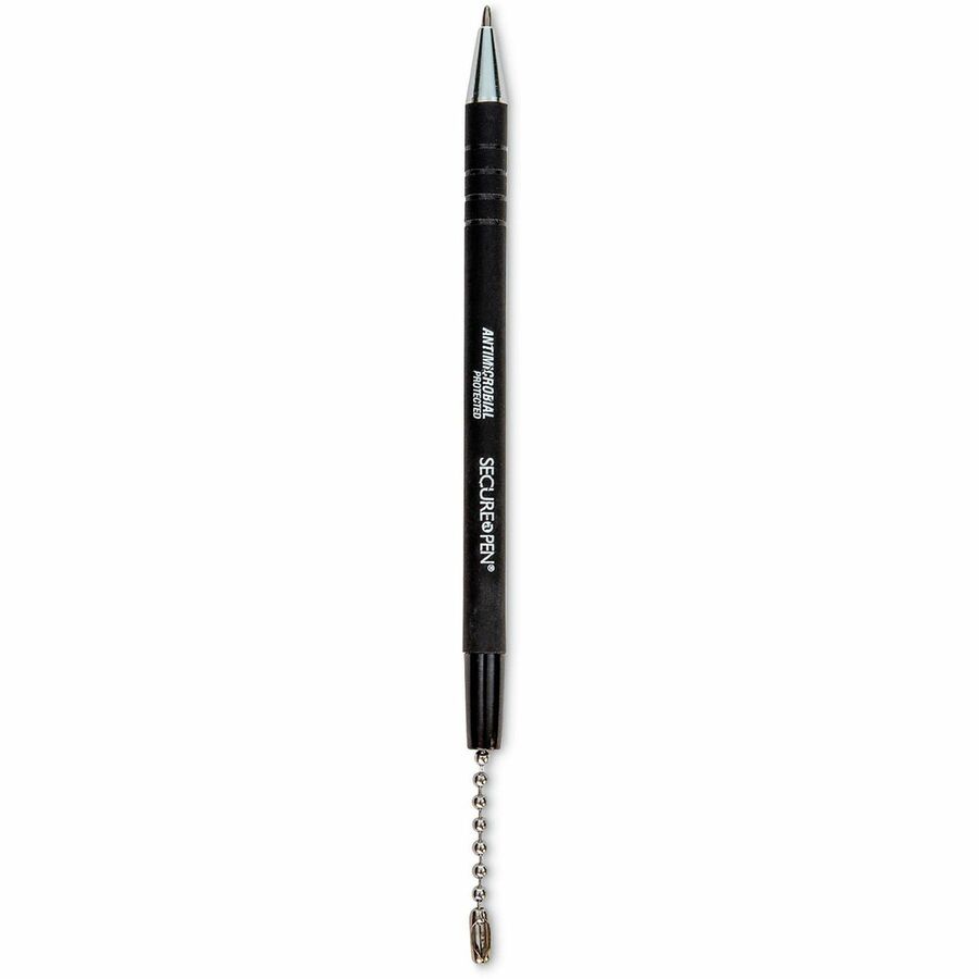 Antimicrobial Ballpoint Counter Pen, Medium, 1 mm, Black Ink, Black