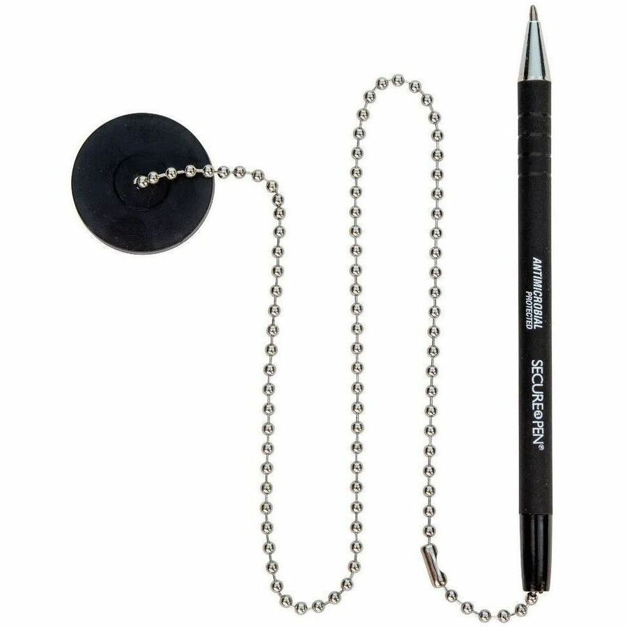 Antimicrobial Ballpoint Counter Pen, Medium, 1 mm, Black Ink, Black