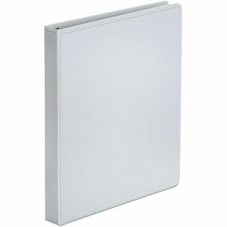 Economy Round Ring View Binder, 3 Rings, 1" Capacity, 11 x 8.5, White, 12/Carton