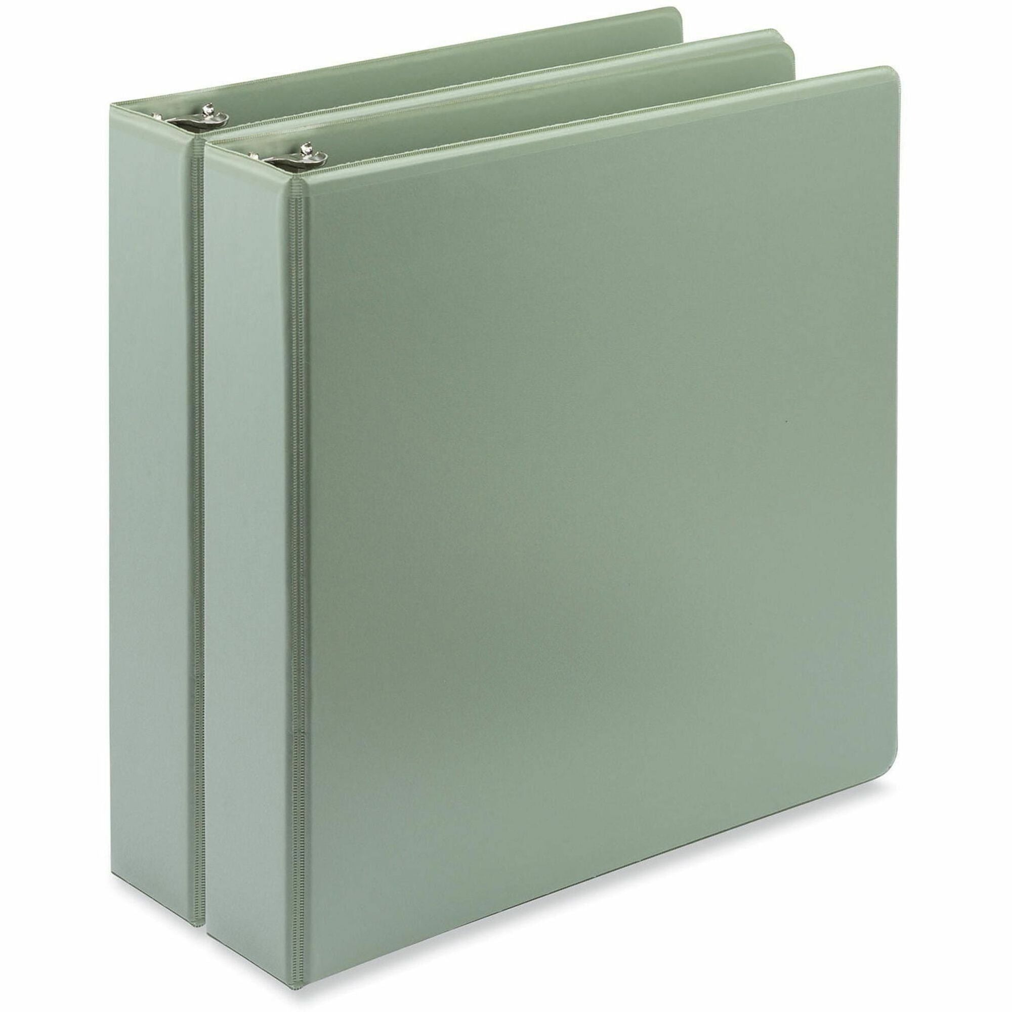 Earth's Choice Plant Based BOHO D-Ring View Binders, 1.5" Capacity, 11 x 8.5, Sage, 2/Pack